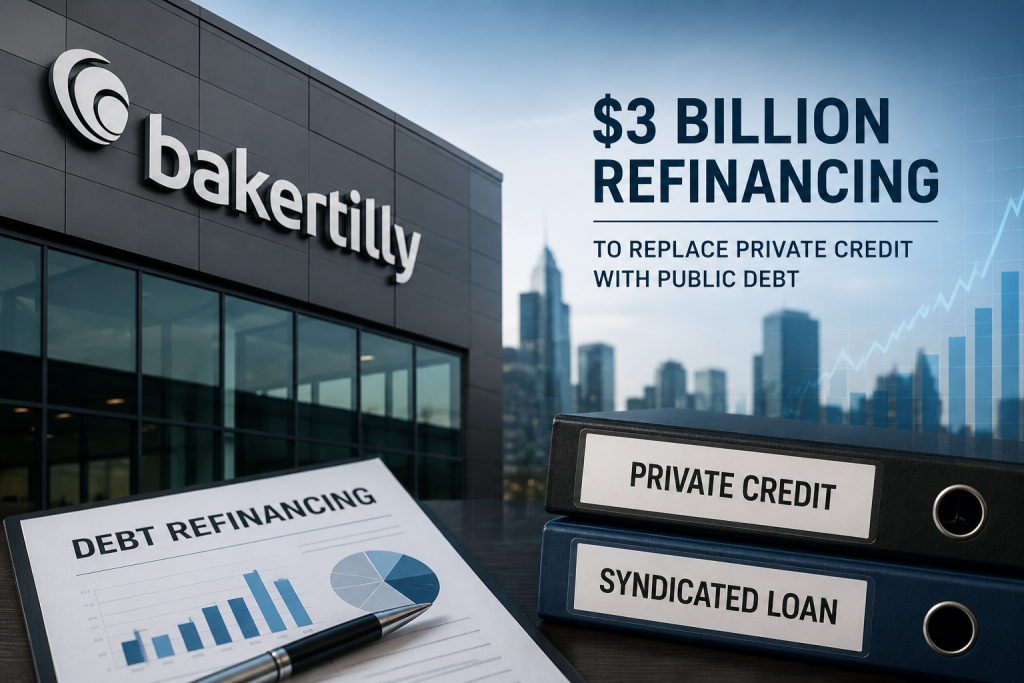 Baker Tilly Taps Public Debt Markets in $3 Billion Refinancing Push