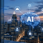 Institutional technology investment scene representing J.P. Morgan's outlook for AI opportunities across venture capital, growth equity and private markets.