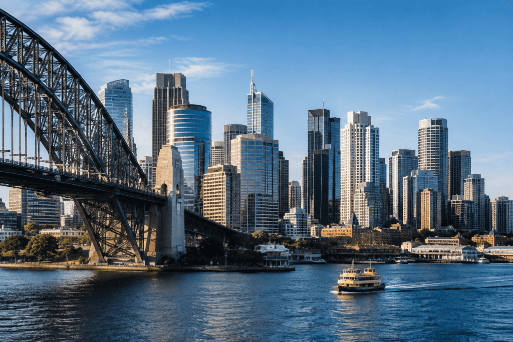 Steadfast Group insurance brokerage and Australian financial district representing the $5.5 billion KKR-backed private capital takeover.