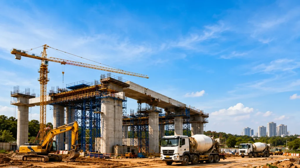 Megha Engineering infrastructure project representing PV Krishna Reddy’s proposed $700 million private credit-backed stake acquisition in India