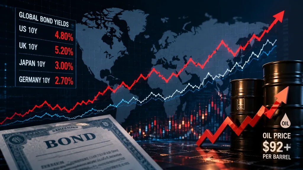 Global bond market selloff and rising government yields representing higher financing costs for private equity, private credit and alternative investments