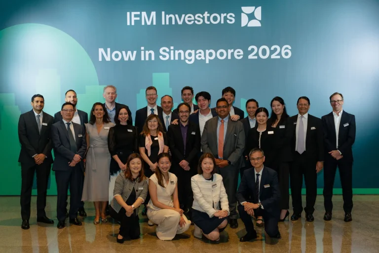Singapore financial district representing IFM Investors' expansion into Asian private credit through its new Singapore office