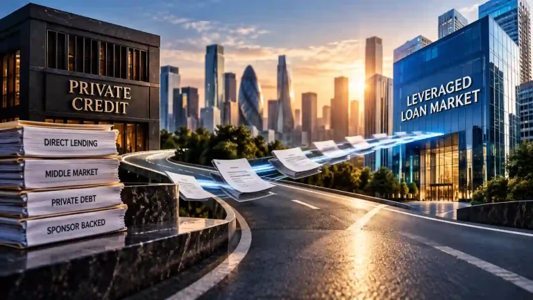 Leveraged loan and private credit markets competing for corporate borrowers as a record $12 billion of direct-lending deals move to syndicated loans