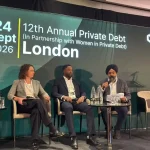European private credit executives and institutional investors discussing direct lending competition at the LPGP Connect Private Debt conference in London