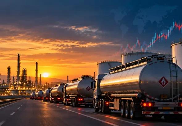 Oil market volatility and private credit financing illustrating rising refinancing pressure on leveraged U.S. borrowers