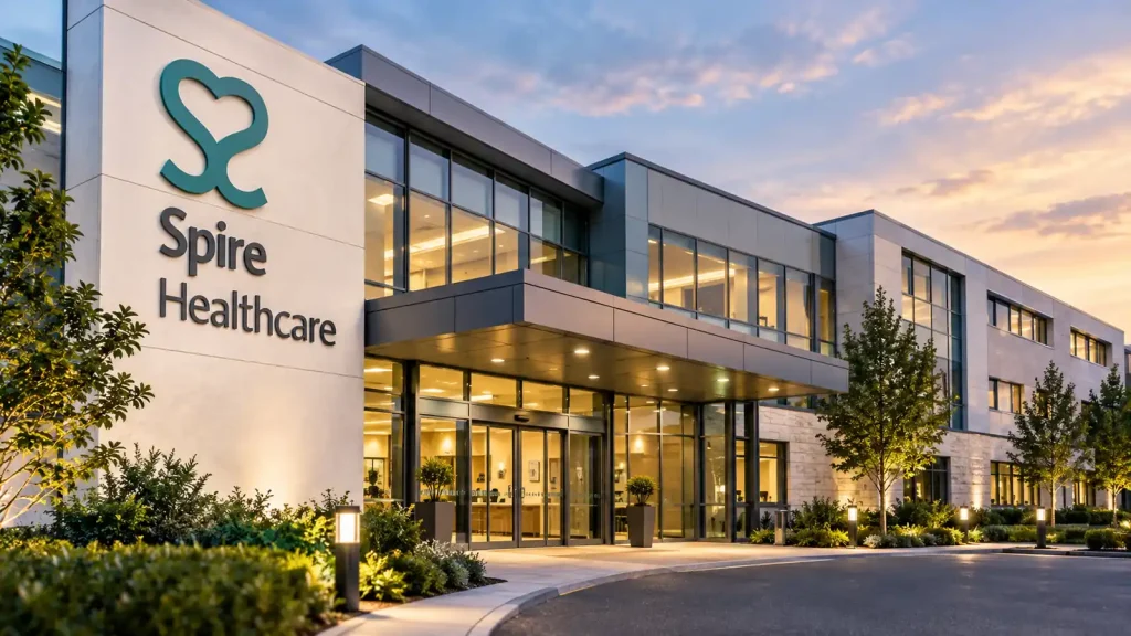 Spire Healthcare hospital representing the £1.03 billion takeover by Toscafund, Three Hills and Ares Management