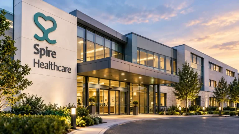 Spire Healthcare hospital representing the £1.03 billion takeover by Toscafund, Three Hills and Ares Management