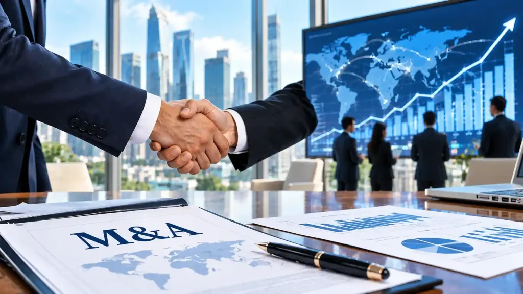 Global mergers and acquisitions market analysis showing record megadeal activity in 2026 and weaker stock-market performance among corporate acquirers.