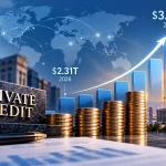 Global private credit and alternative lending AUM growth forecast from 2026 to 2031.