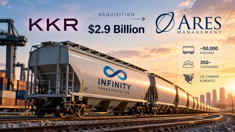KKR's $2.9 billion sale of Infinity Transportation to Ares Management.