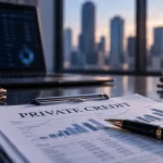 US private credit market representing Moody’s 5.8% borrower distress assessment and risks from payment-in-kind interest and loan restructurings.